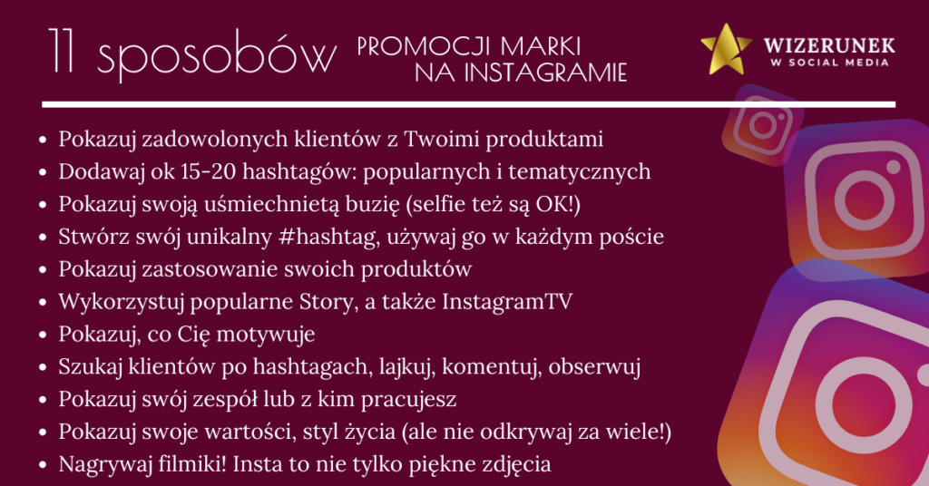 Anna-Maria Wiśniewska promocja marki na Instagramie